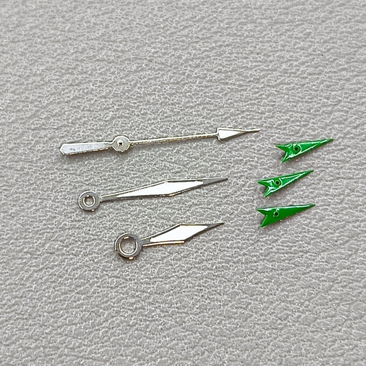 12mm Green Lume Diamond Shape Watch Hands for OS10 OS60 OS80 Movement