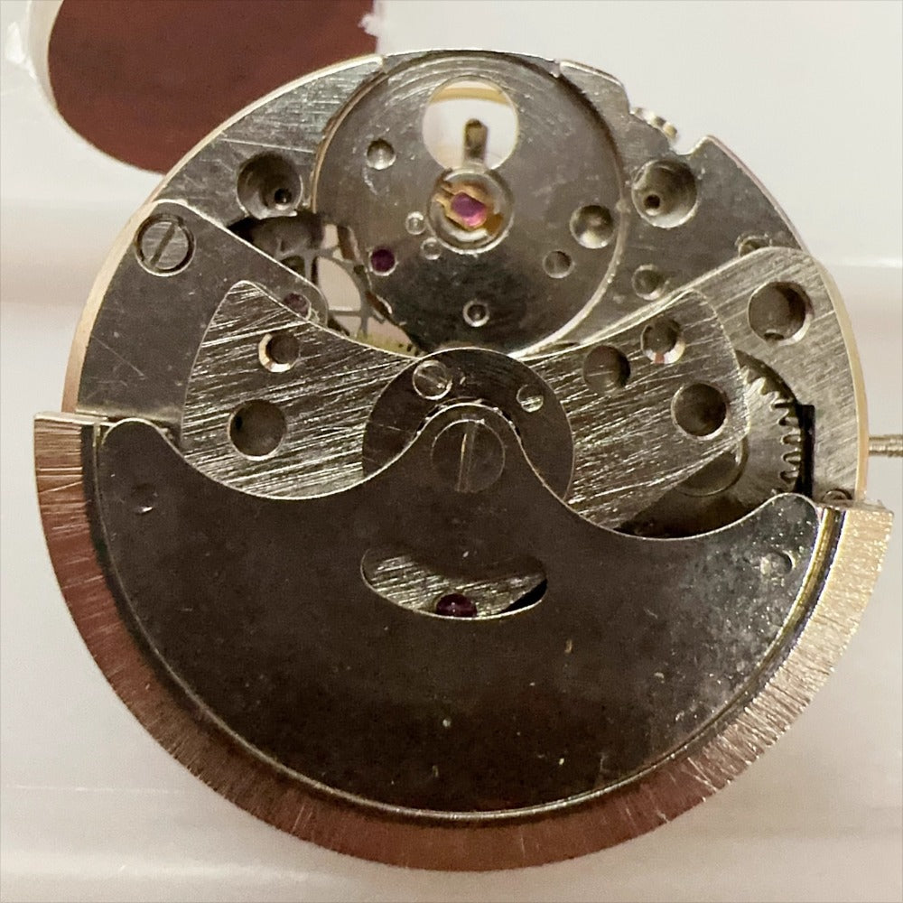 China Made 7120 mechanical watch movement showing moon phase, date at 3, balance wheel at 6.