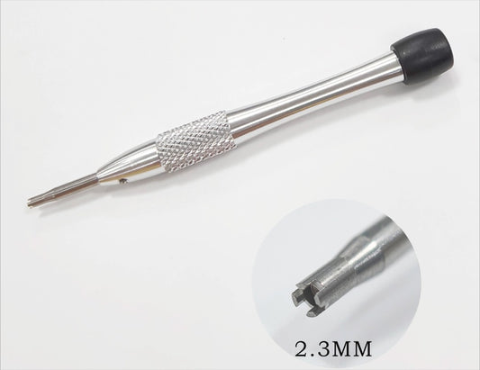 Precision 2.3mm 4-prong bezel cover remover screwdriver for Richard Mille watch repair.