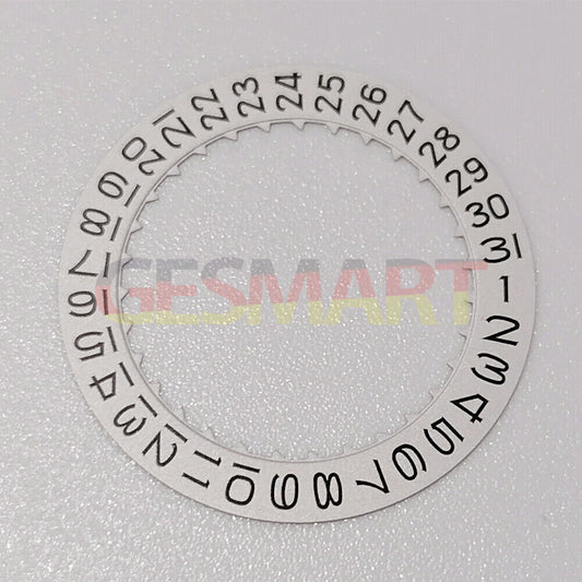 Japan Made Miyota 9015 date disk wheel at 3/6 position for precision watch repair.
