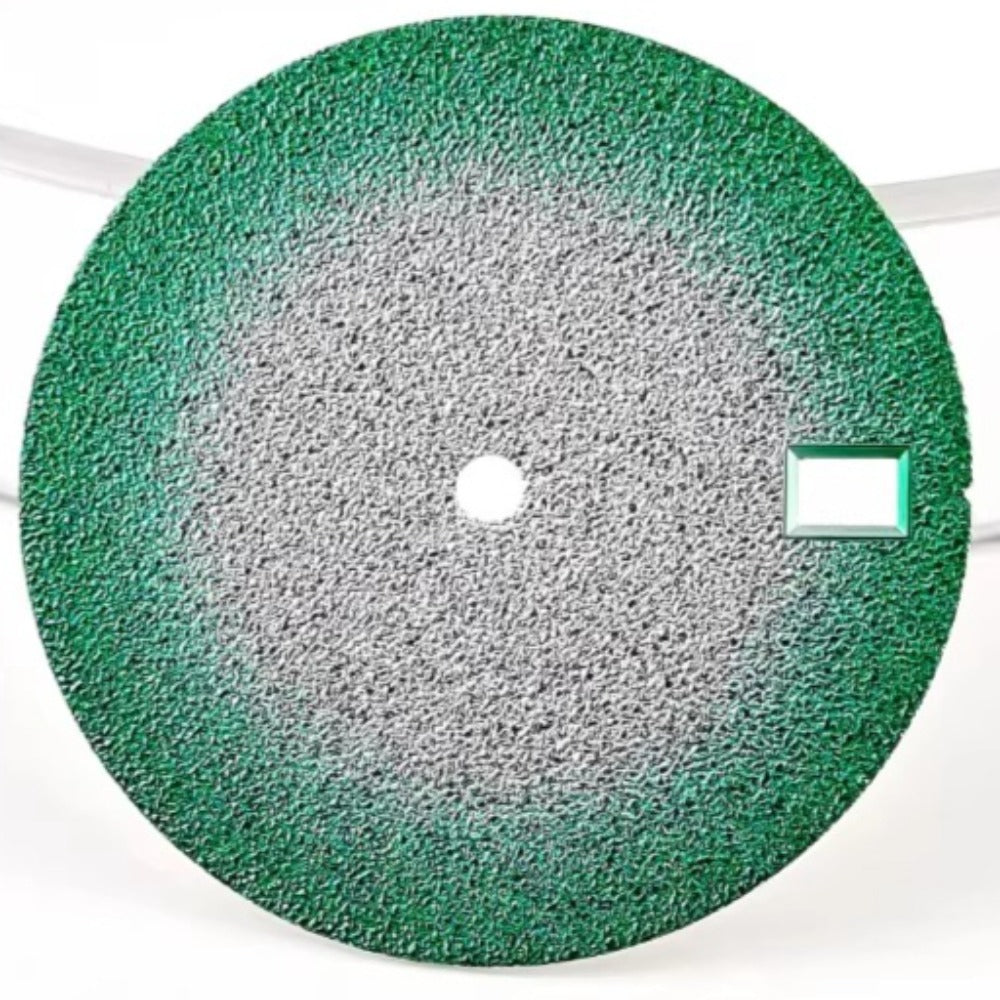 28.5mm gradual green matted watch dial by Modified, fits NH35 movement, ideal for custom watch builds.