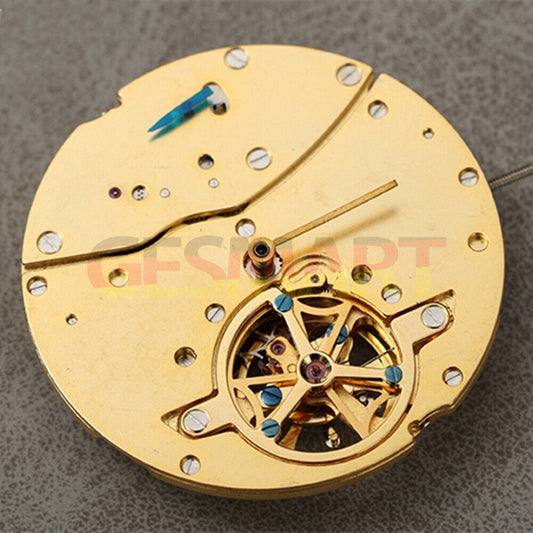 Shanghai Golden Bare Balance Wheel watch accessory showcasing precise automatic mechanical movement detail.