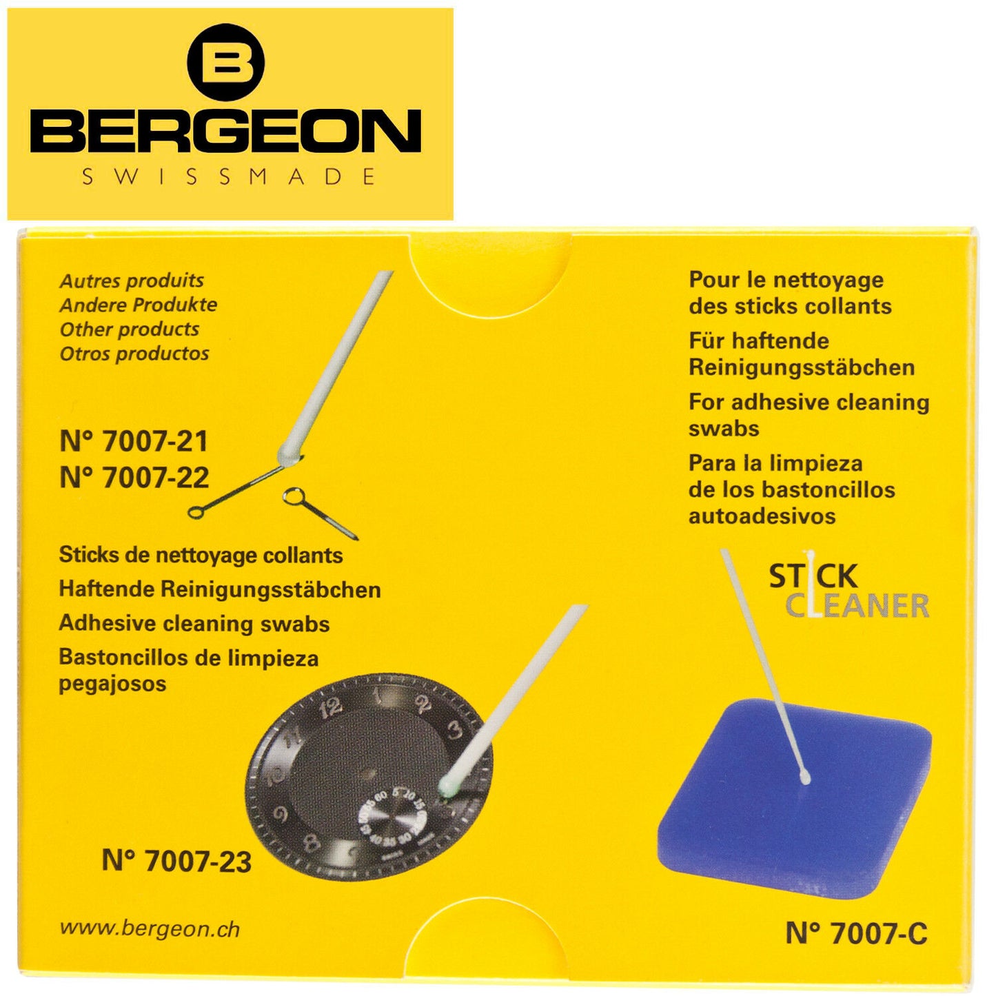 Bergeon 7007-S Reinigungsstäbchen, sortiert, für die Uhrenreinigung, Sortiment mit 140 Stück