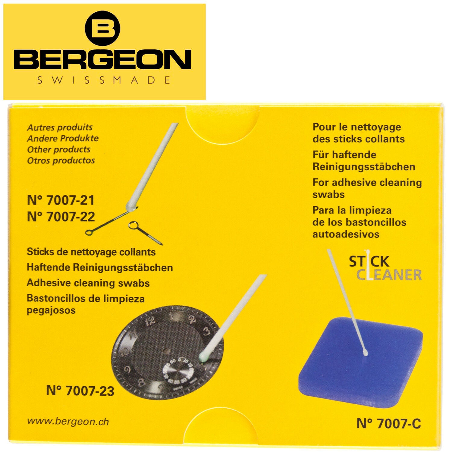Bergeon 7007-S assorted cleaning swabs, 140pcs pack for precise watch maintenance and delicate detailing.