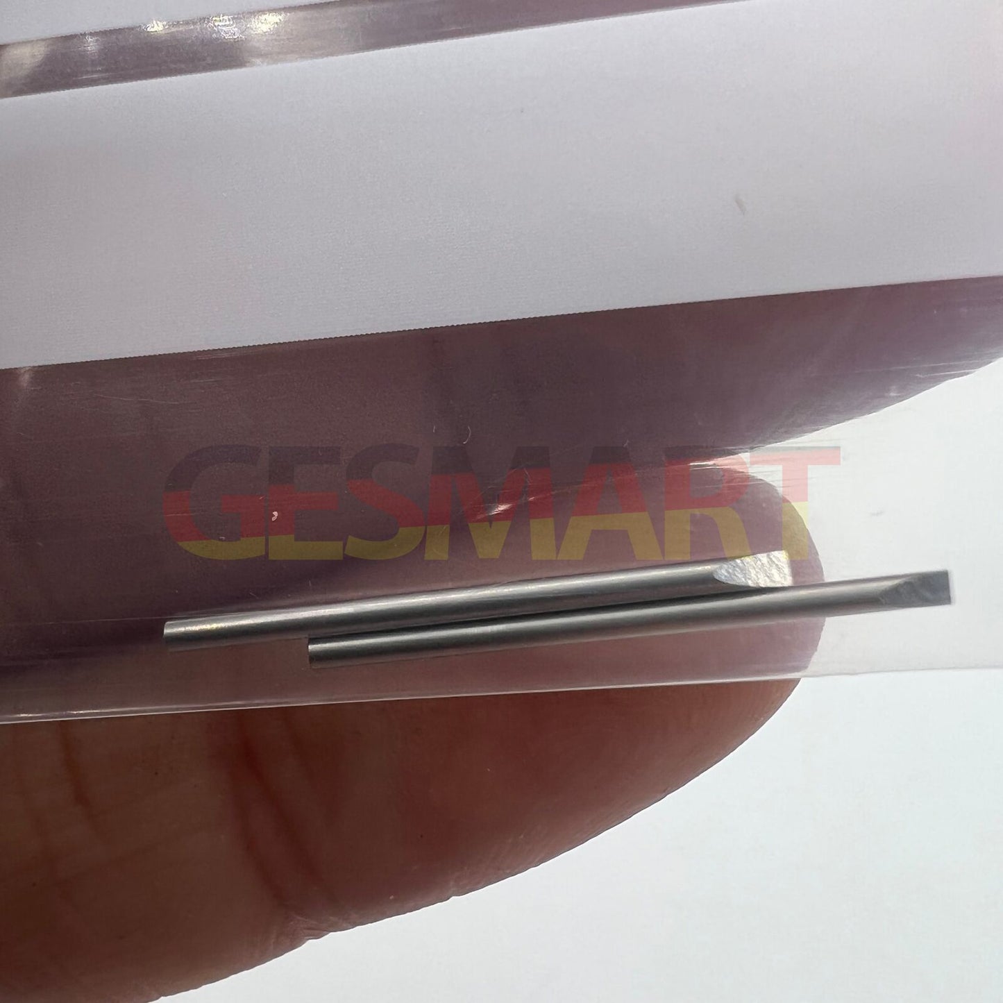 1. Pack of 5 Bergeon 6899-M-120 1.2mm stainless steel ergonomic screwdriver blades for watch repair.