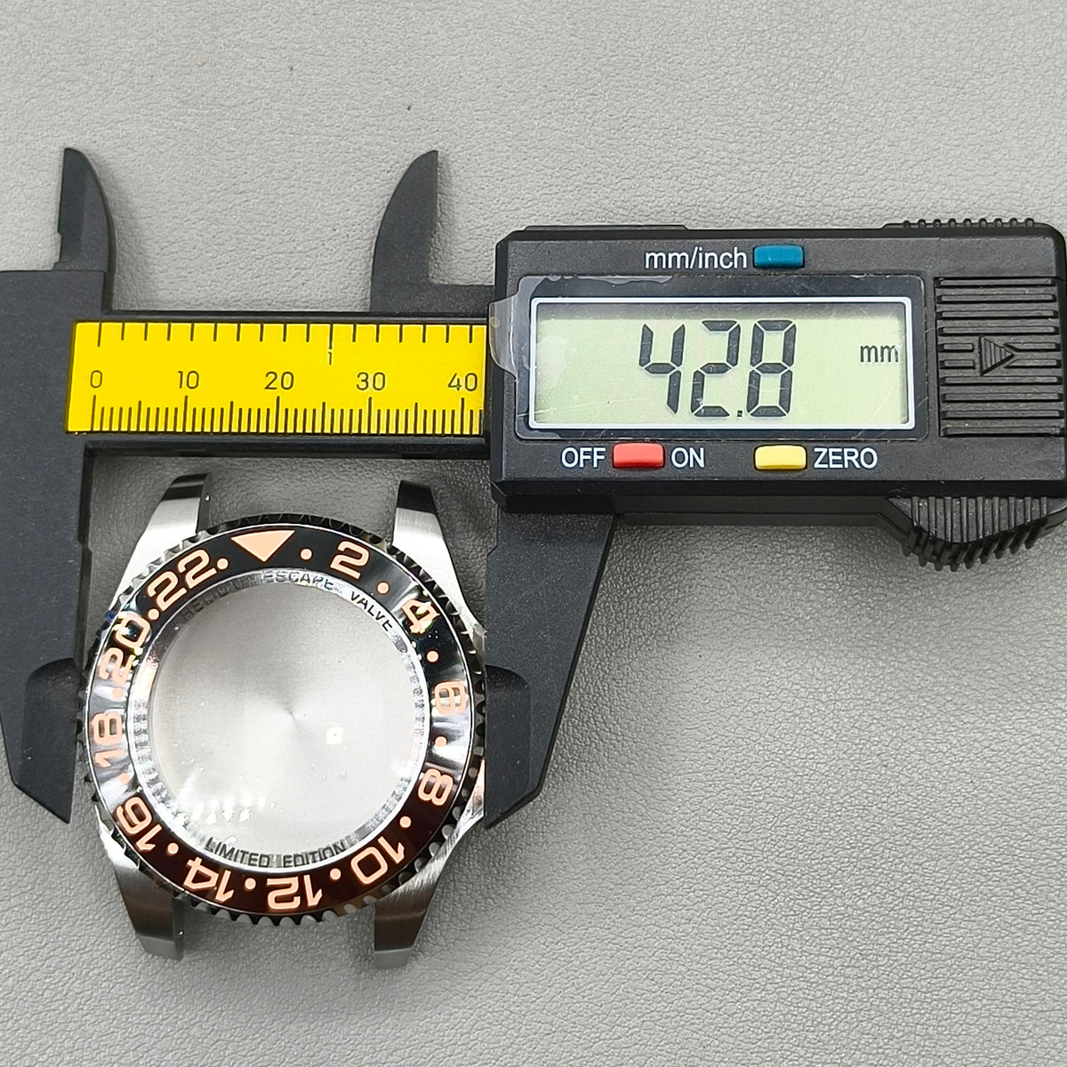 44mm Black Brown GMT Ceramic Bezel Watch Case for Deep SEA for NH34 NH35 NH36