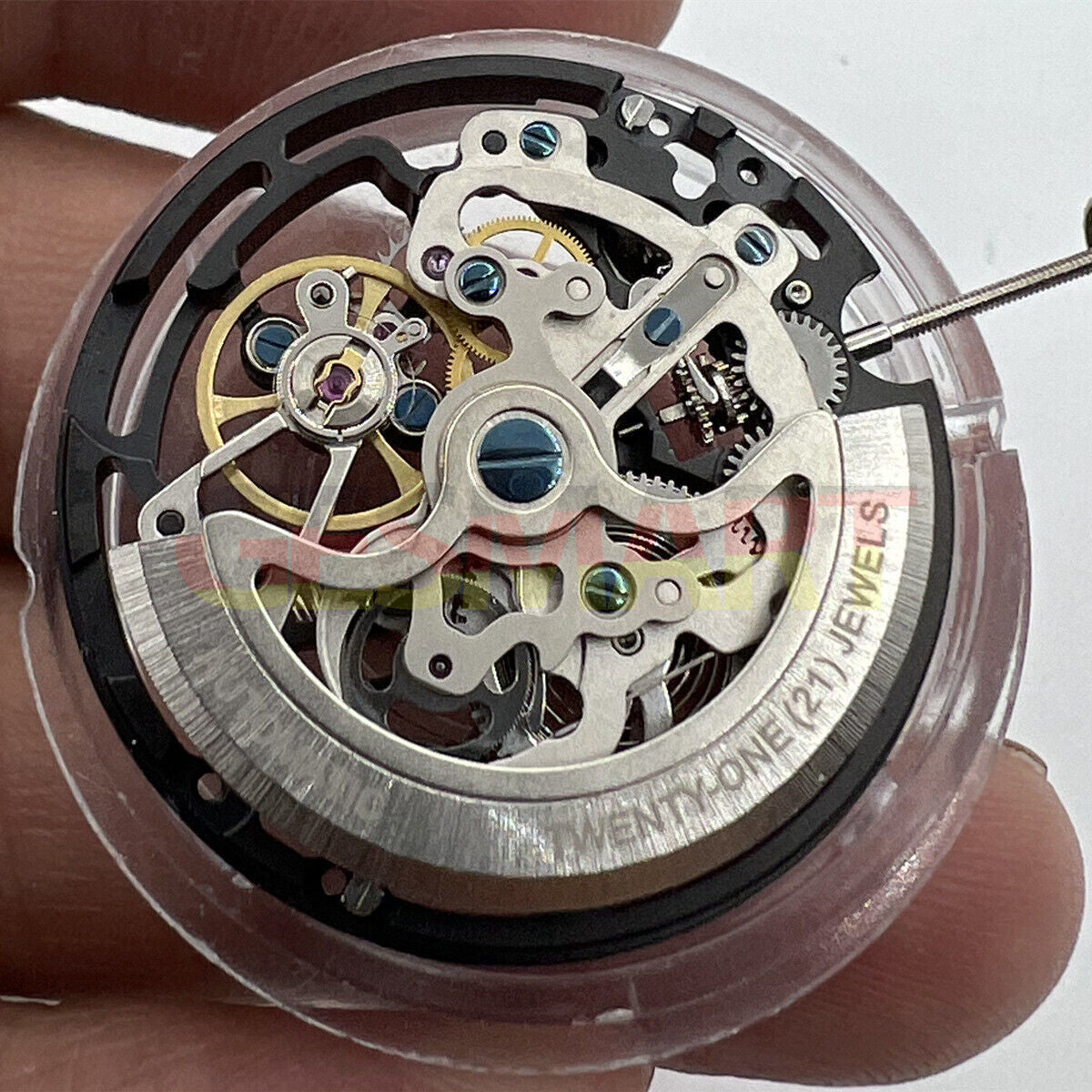 Montre squelette mécanique automatique Seagull TY2809 noire fabriquée en Chine