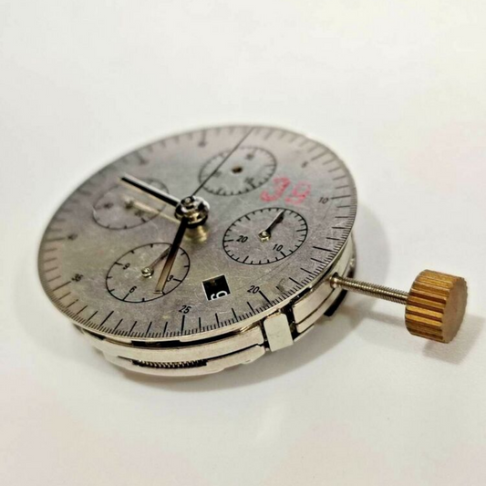 DANDONG 7750 black automatic watch movement with date for precise repairs and upgrades.