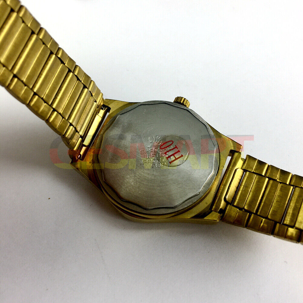 Montre mécanique manuelle fabriquée en usine à Shanghai, cadran marron foncé, double calendrier