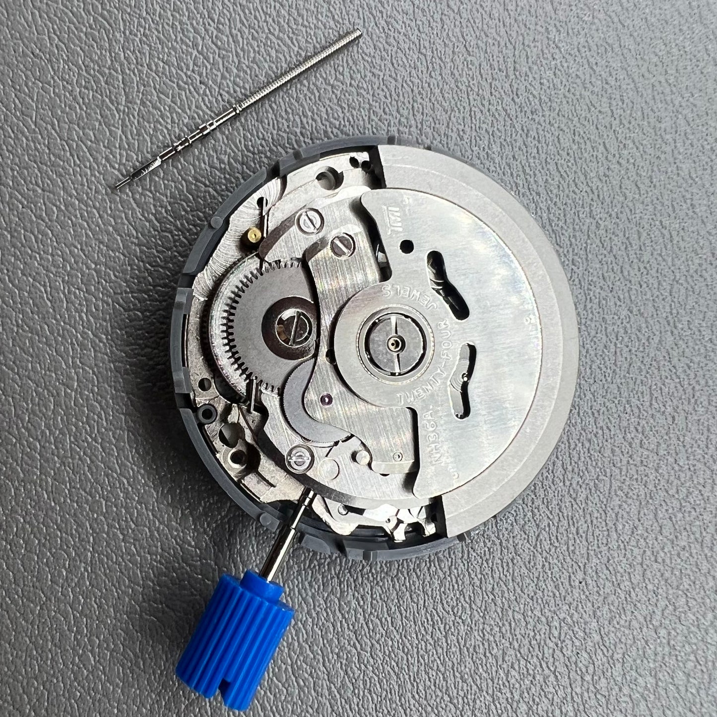 Seiko NH36A White Automatic Mechanical Movement Blue Lume Crown@3.0
