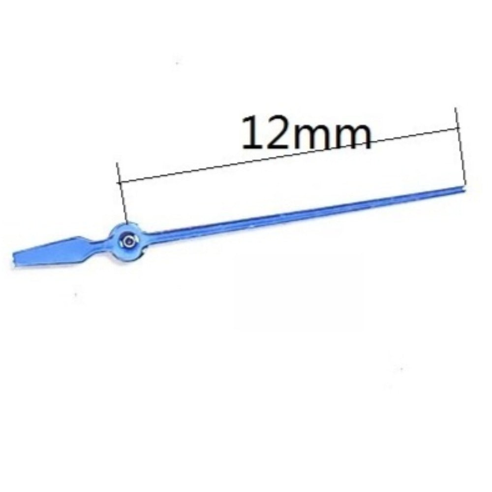 Set of 3 blue 12mm second hands for Miyota FS00 FS01 FS10 watch movements.