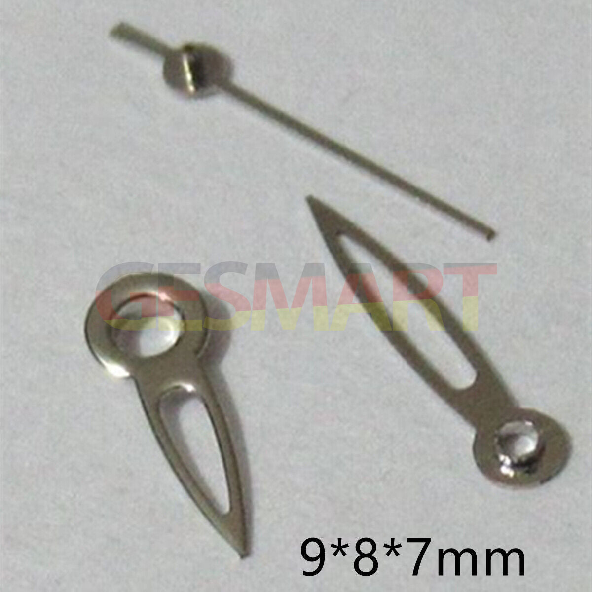 Arrow-shaped hollow silver watch hands set for Miyota 2035 series, enhancing watch repair precision.