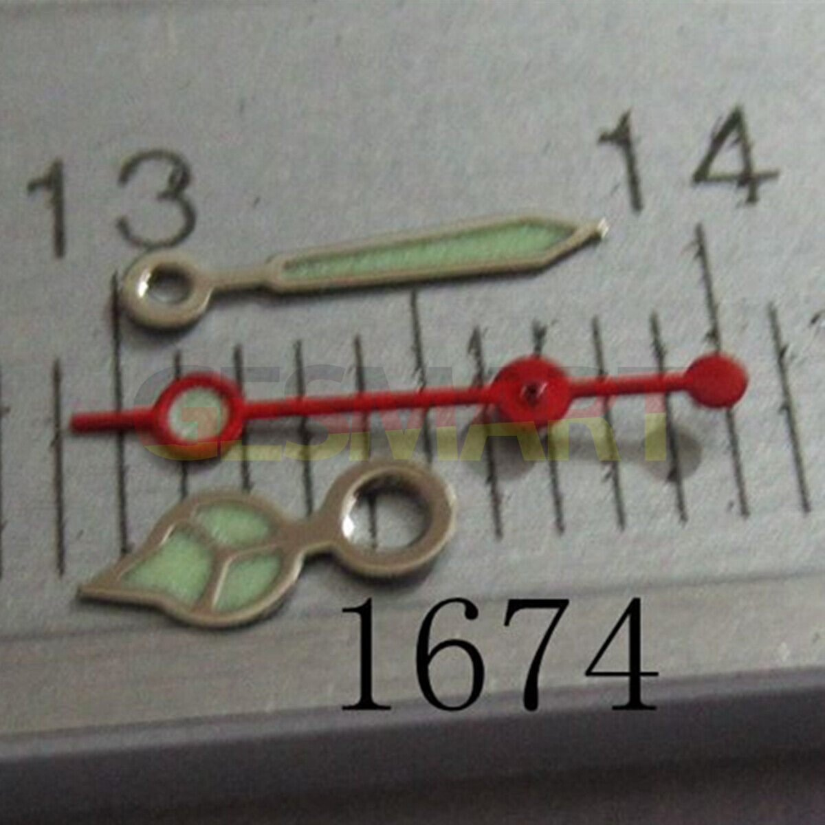 Red second hand with silver trim for Miyota 2035 series watches by Lume, precise accessory replacement.