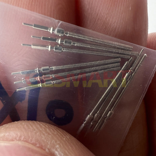 Set of 10 Seagull ST6 watch winding stems, compatible with China-made movements for precise repairs.