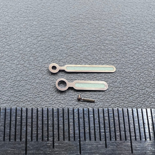 Orange Painted Rose Golden Trim Lume Hands Set for ETA6497 6498 ST3600 ST3620