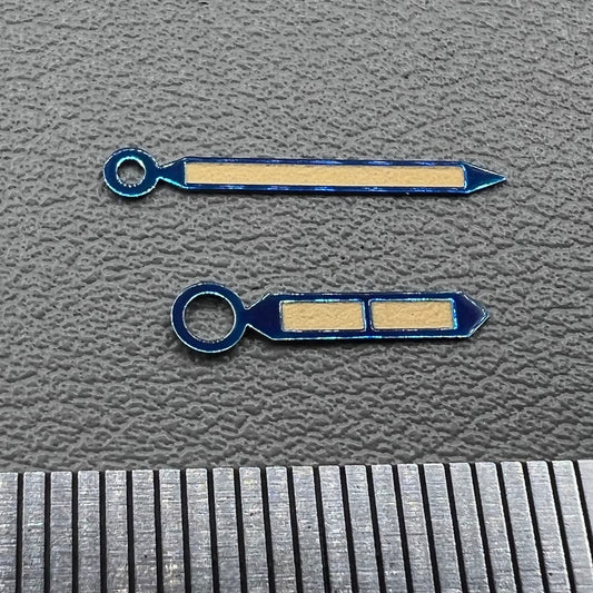 Green luminous blue trim watch hands set for ST3600/ST3620 ETA6497/6498 mechanical movement.