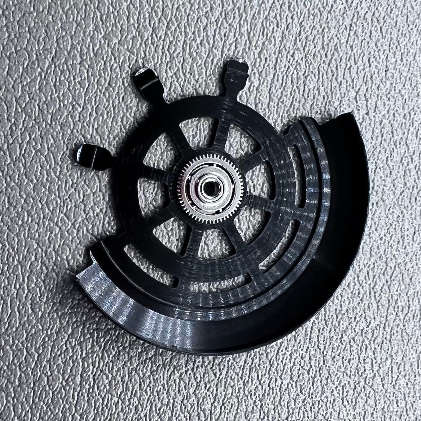 Modified Rudder Rotor Dark Black Oscillating Weight for NH35 NH36 Movement