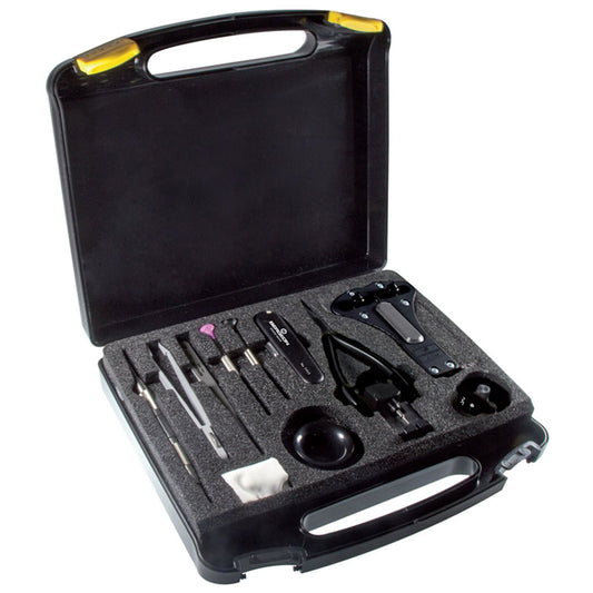 Bergeon 7812 Quick Service Tool Case Kit with essential watch repair tools for professionals.
