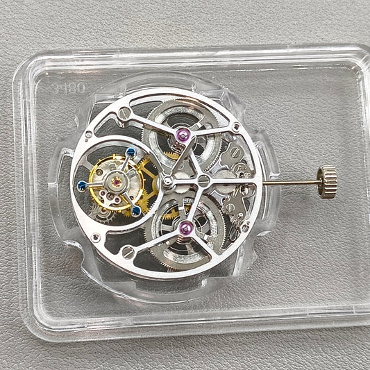 Hangzhou 36K0E Silver Hollow Manual Tourbillon Mechanical Movement 2 Hands