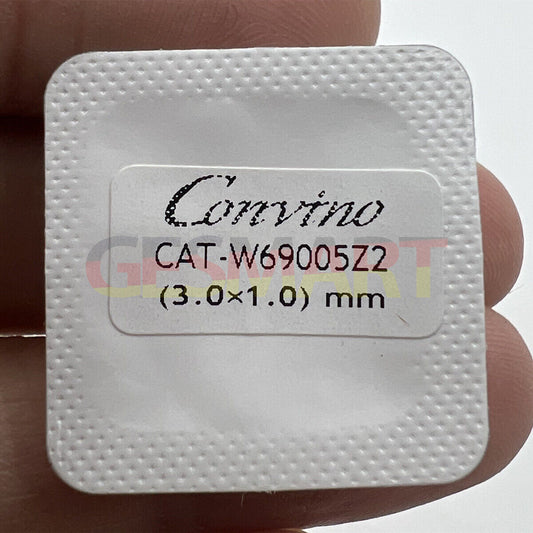 Golden 3x1mm slotted back cover screws for Cartier men's watches, durable replacement parts.