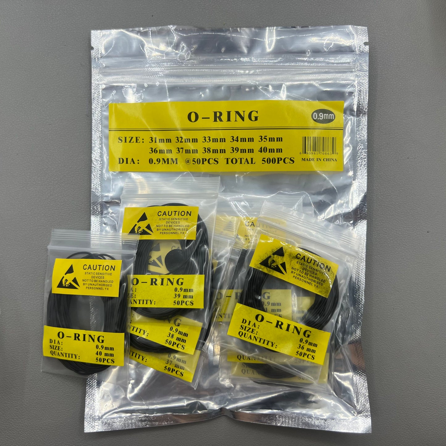 0.9 mm Thick Rubber Silicone Watch Gasket O-Ring Back Case Assorted (31mm-40mm)