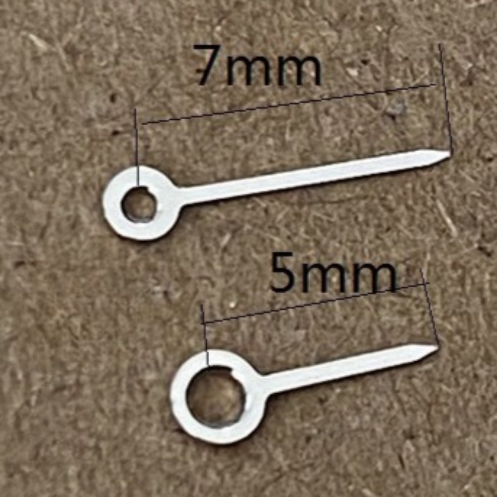 7x5mm silver watch hands for Ronda 763 762 751 1062 1063 movements, precise accessory.