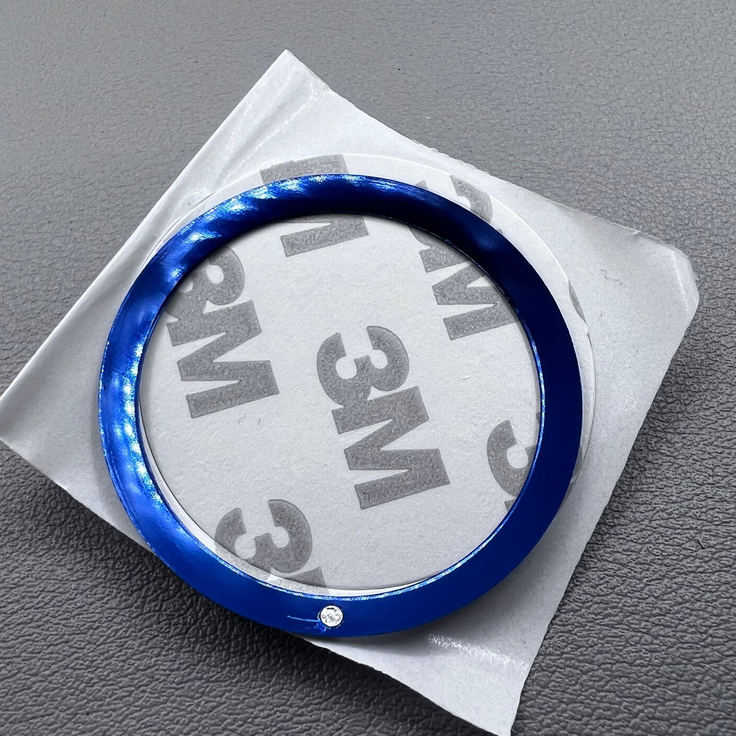 36.5*30.8mm Dark Blue Watch Bezel Vintage Aluminum Alloy Slope Green Luminous