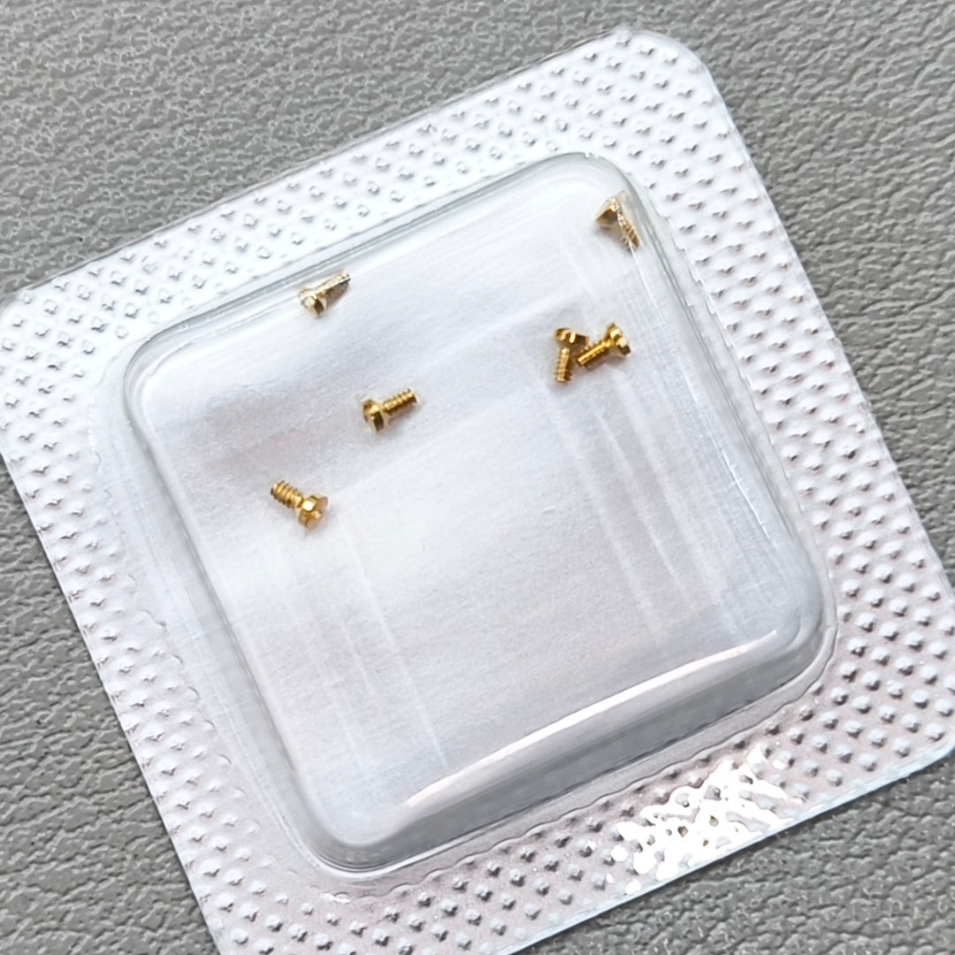3 Sets Back Cover Case Golden Screws for La Grande Classique De Longines L4 (0.7MM)