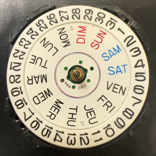 Epson V733C quartz day-date watch part, original Japan made, precise timekeeping component