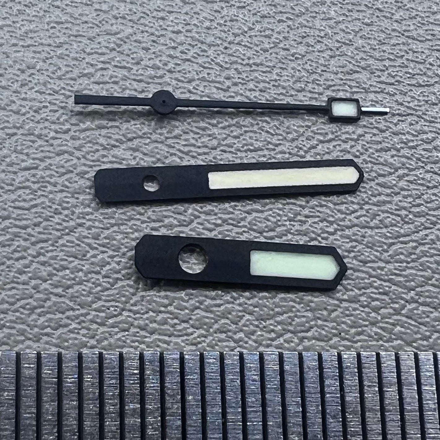 Green+Orange Lume Black Matted Trim Watch Hands for SKX007/SPR777 NH35A/NH36