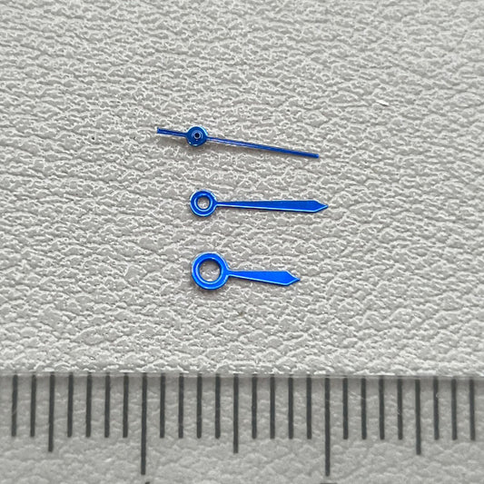 3 Sets Blue No Lume Arrow Shape Watch Hands for Miyota 2035 Quartz Movement