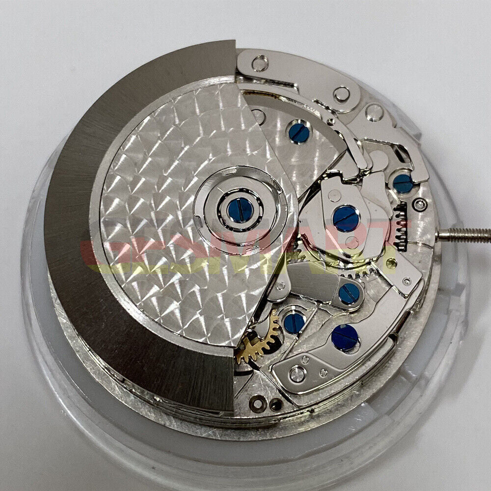 Dandong 7753 automatic watch movement with small seconds at 9 o'clock, precision mechanical component for watch accessories.