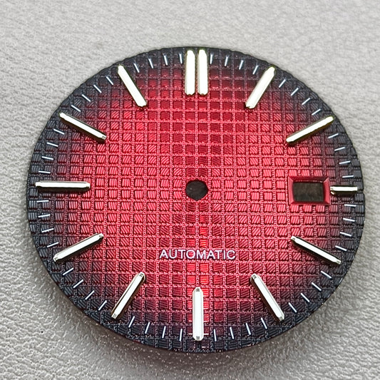 31.8mm Black Red Watch Dial No logo For NH35 NH36 Movement