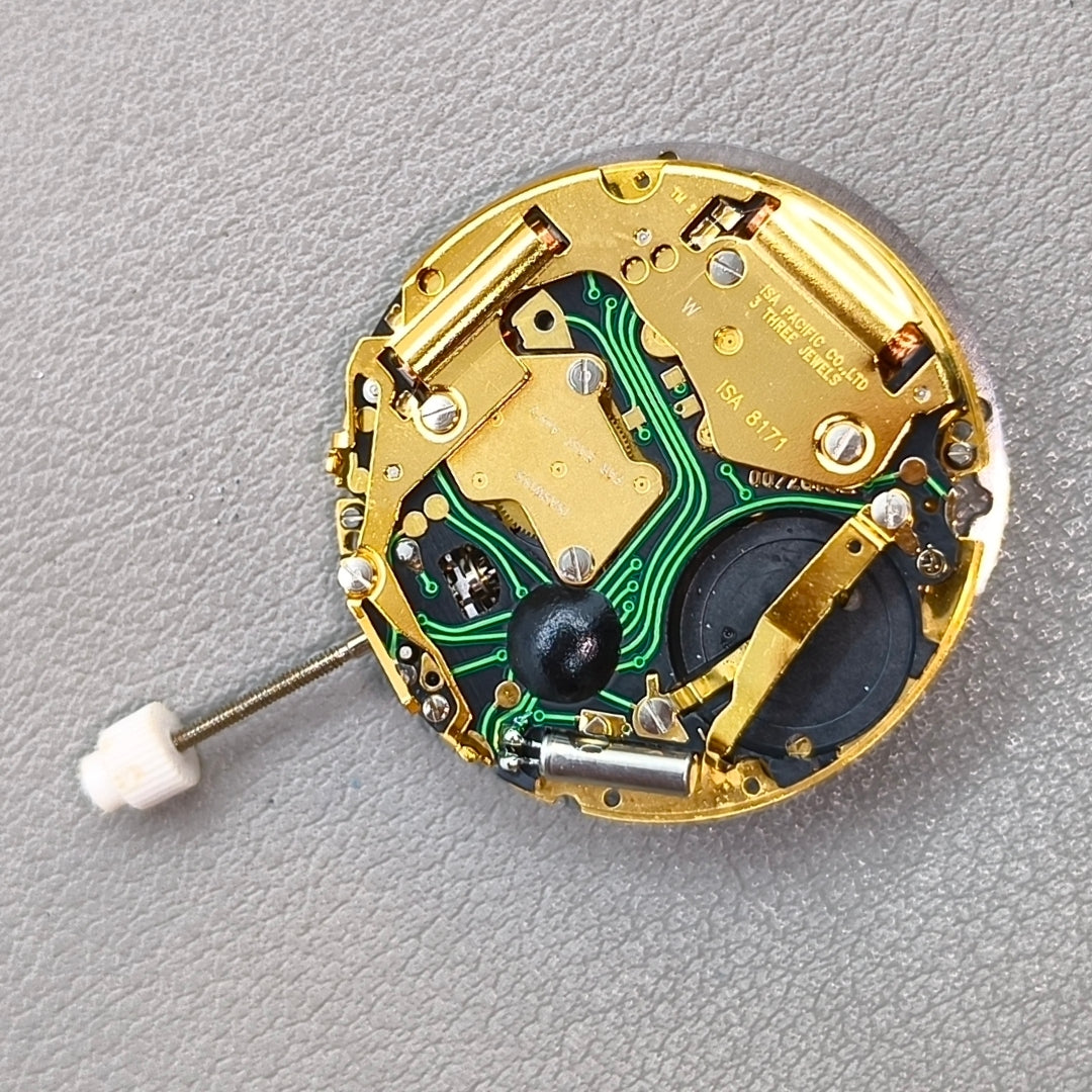 ISA 8171 Quartz Movement Golden With Moon Phase Multifunctional Date@3