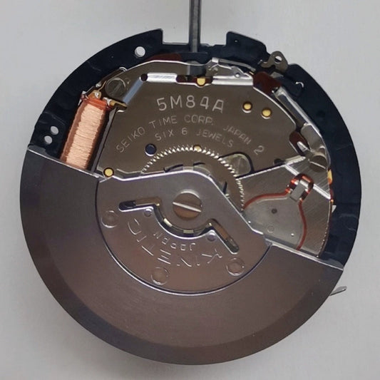 Seiko 5M84A quartz movement stem, Japan-made watch part for Seiko repairs and restorations.