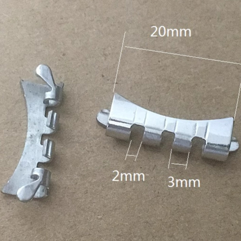 20x2x3mm Silver Polished Curved End Links Spring Bars Bracelet Watch Band Strap#91