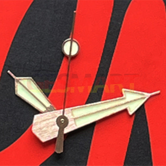 Rose golden trim C3 Super Green lume watch hands for SKX/SBBN with NH35 NH36 movement compatibility.