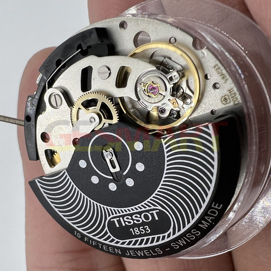 Swiss Made ETA C01.211 chronograph mechanical watch movement with white dial by 1853, precision timekeeping accessory.