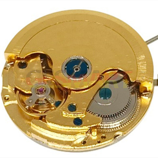 Shanghai JHB08 ST10 watch accessory with golden automatic mechanical movement, small second dial detail