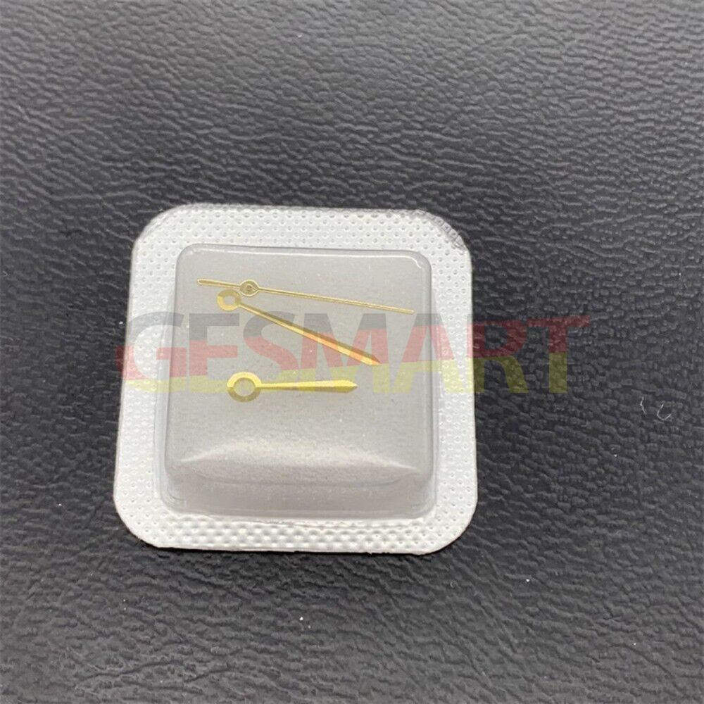 12mm 3-hand watch hands set for ETA 2892 movement, precise hour, minute, and second markers.