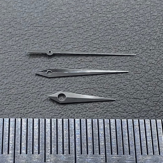 2 Sets No Lume Silver Arrow Shape Watch Hands for ETA2824 Movement