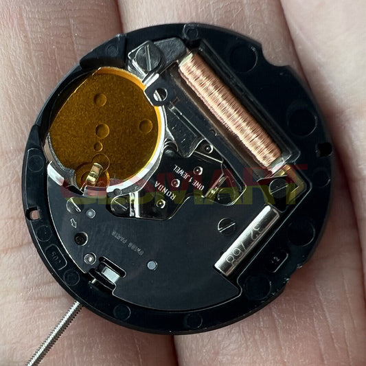 Ronda 502 quartz watch movement with Swiss parts for precise timekeeping and durability.