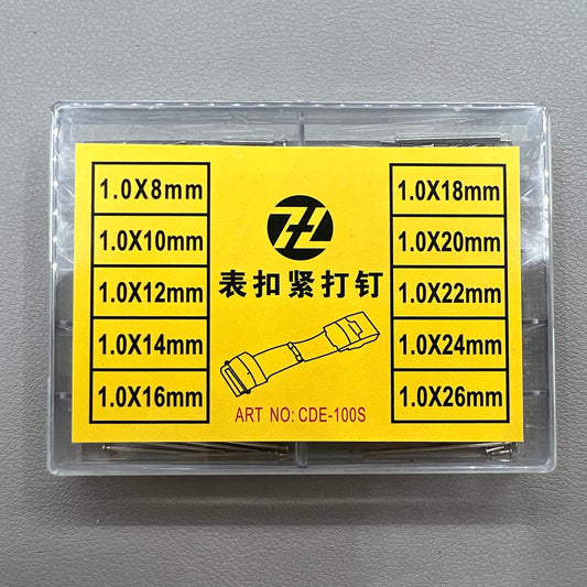 1.0mm Thick 8mm-26mm Watch Band Clasp Buckle Tube Friction Pin Spring Bar