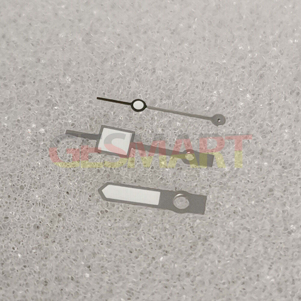 Green Luminous Silver Trim Geometric Square Watch Hands for NH35/NH36/4R/7S