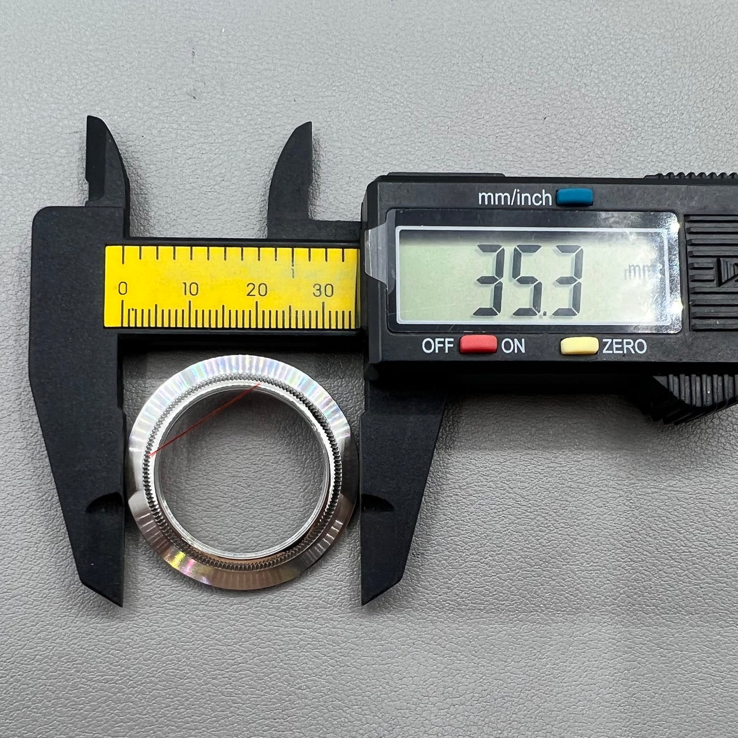 35.5mm Silver Stainless Steel Watch Back Cover Bottom Cover for Sub/Yacht/Vintage Case