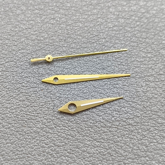 2 Sets/Pack Golden Trim Lume Arrow Shape Watch Hands for Miyota 8200 Movement
