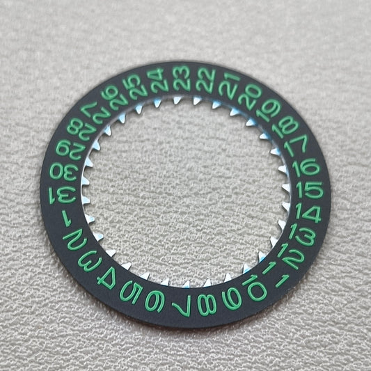 Replacement Black Background Green Character Disk Date Wheel for NH35 NH36