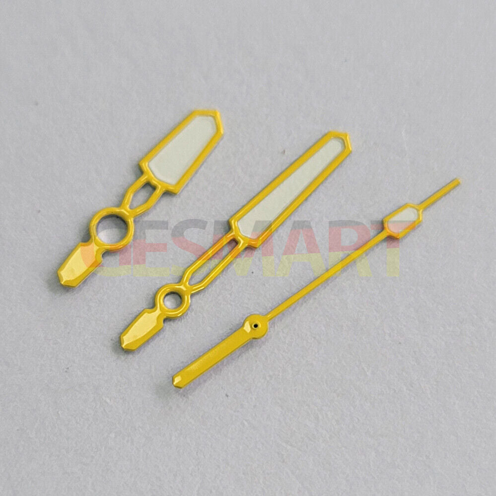 Fashion Candy green luminous watch hands with colored trim, perfect for NH35/NH36/4R/7S watch movements.
