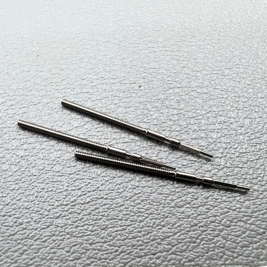 1. Five watch winding stems compatible with Ronda 505, 515, 507, 517 movements for precise repairs.