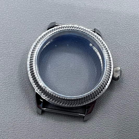 Silver 316L S/S 44mm Watch Case Fit ST3600 3621 ETA 6497 6498 Movement